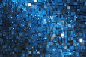 Abstract blue background with some squares in it - obrazy, fototapety, plakaty