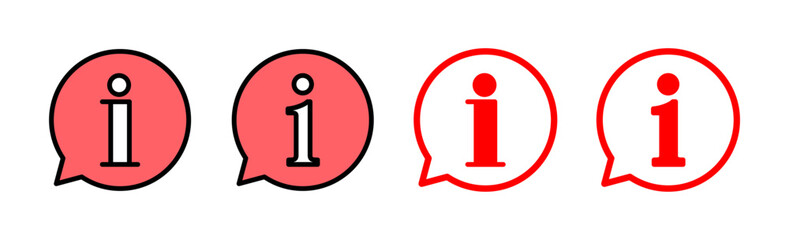 Information sign icon set  illustration. about us sign and symbol. question mark icon