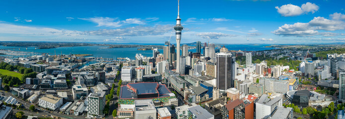 Panoramic view of Auckland city skyline 