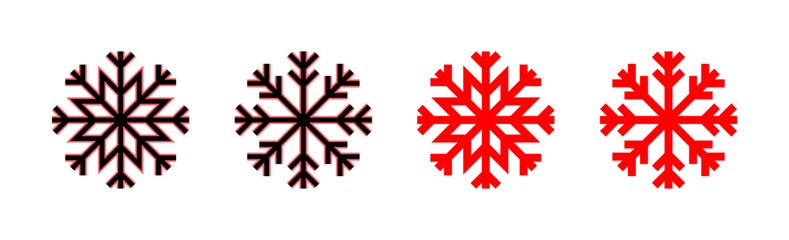 Snow icon set illustration. snowflake sign and symbol