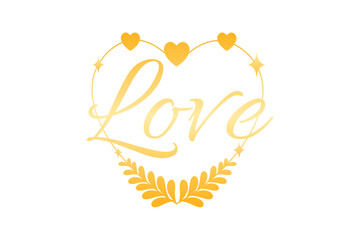 Love Laser Metallic Sticker Design