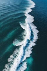 white wave crashing in the deep sea
