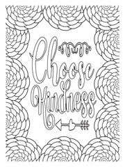 Zentangle Doodle floral pattern in black and white. Zentangle drawing. Page for coloring book interesting relaxing adults for Motivational Quotes