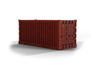 3d rendering illustration of cargo shipping container isolated on transparent background - 717424664