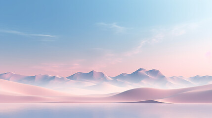 Obraz premium Minimalistic Abstract Gentle Light Background Natural Landscape. Copy Space