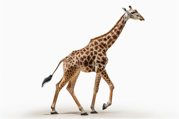 Giraffe isolated on a white background. 3D illustration.