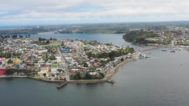 Aerial Elegance: Calbuco's Enchanting Cityscape