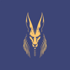 Anubis logo design vector illustration