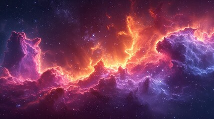 Emission Nebula About 4700 Lightyears Earth, Background Banner HD