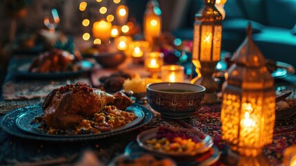 Festive Dinner Setting for Ramadan