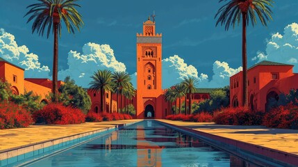 Hassan Tower Rabat Morocco, Background Banner HD - obrazy, fototapety, plakaty
