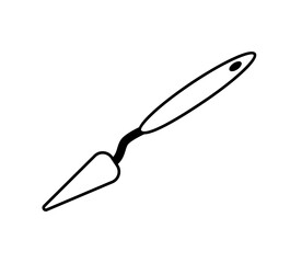 Fototapeta premium Palette Knife outline icon isolated on white