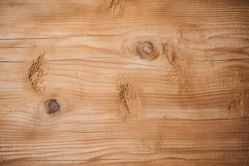 Wooden surface with footprints