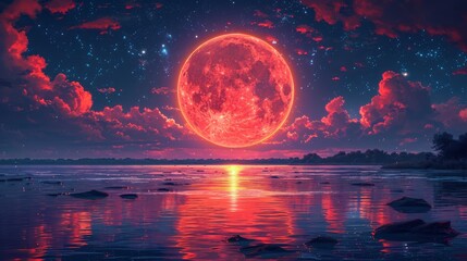 Moon Sky Photo Background, Background Banner HD