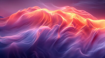 Obraz premium Multicolored Orange Lilac Smoke Abstract Background, Background Banner HD