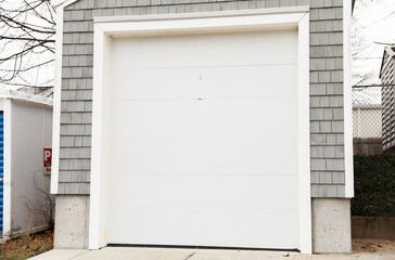 Fototapeta premium suburban life with a cozy garage house, symbolizing warmth, family, and the comfort of home