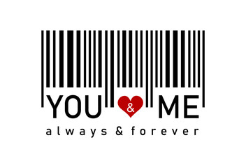You and Me Always and Forever, Funny Valentines Day T shirt Design Graphic Vector, Valentine Designs, Love Quote, wedding sign quotes - 717456416