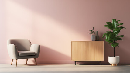 Modern Elegance: Interior Design for Living Area or Reception with Stylish Grey Carpet Accent
