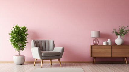 Fototapeta na wymiar Modern Elegance: Interior Design for Living Area or Reception with Stylish Grey Carpet Accent
