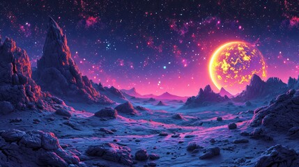 Stone Space Landscape, Background Banner HD