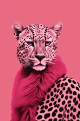 Pink Cheetah for Artprint