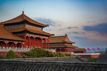 Obraz premium Chinese Tradition Buildings in Forbidden City (Ming Dynasty and Qing Dynasty) 