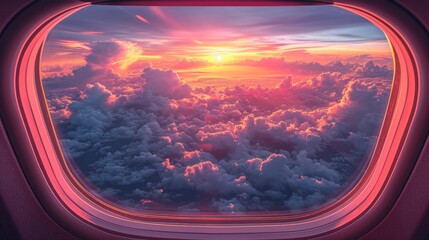Fototapeta premium View Photos Plane Wing Passenger Window, Background Banner HD