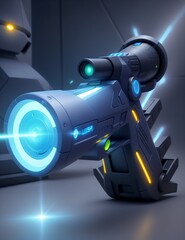 3d render of a Laser gun