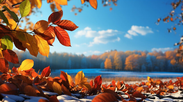 autumn leaves on the water high definition(hd) photographic creative image