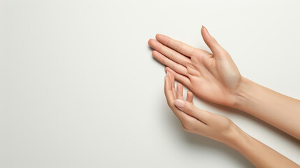the delicate and smooth texture of a beauty model's hands