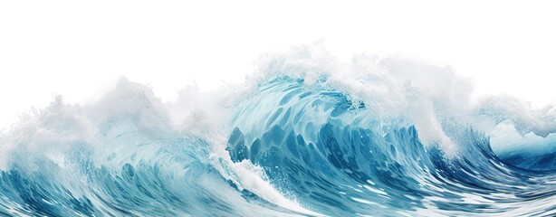Fototapeta na wymiar An illustration of blue beach waves. Generative AI