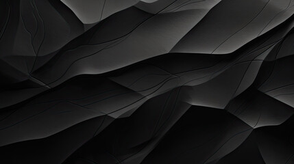 Black abstract background Dark rock texture, , crumpled texture