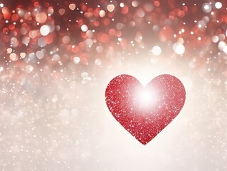 Shiny hearts bokeh light Valentine's day background
