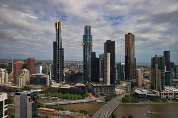 Obraz premium Skyline of Melbourne from 88th floor