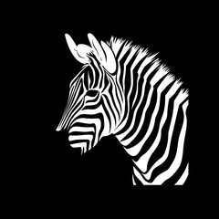 zebra silhouette vector logo 
