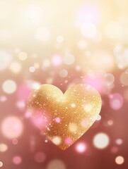 Shiny hearts bokeh light Valentine's day background
