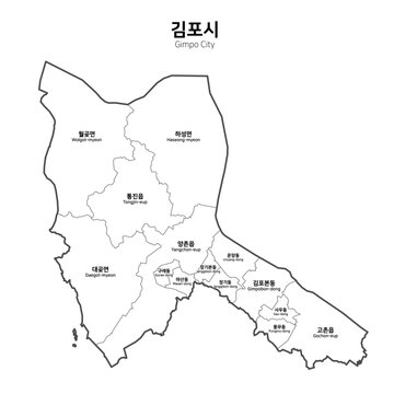 대한민국 경기도 김포시 지도