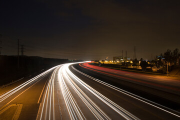 Freeway light streaks
