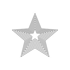 star outline shape isolated on white background. vector illustration