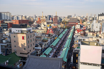 浅草寺仲見世通り　俯瞰