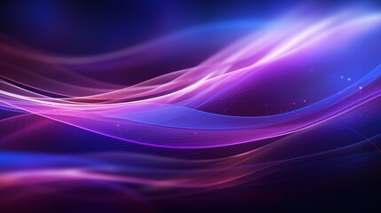 Abstract Futuristic Background, Purple Blue Glowing Neon Moving High Speed Wave Lines
