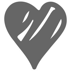 Vector hand drawn doodle heart icon