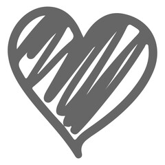 Vector hand drawn doodle heart icon