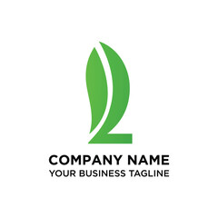 Letter L Leaf logo design