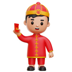 Chinese Boy 3d Illustration