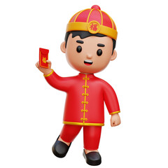 Chinese Boy 3d Illustration