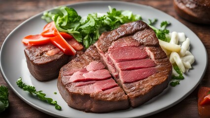 beef steak with vegetables