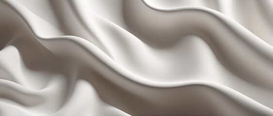 silk background. illustration of bright white fabric material in wavy layers of abstract background with dark shadows