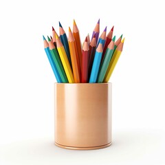 Stock photo isolated,pencil holder, isolated on a white background