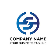 Letter SH logo design